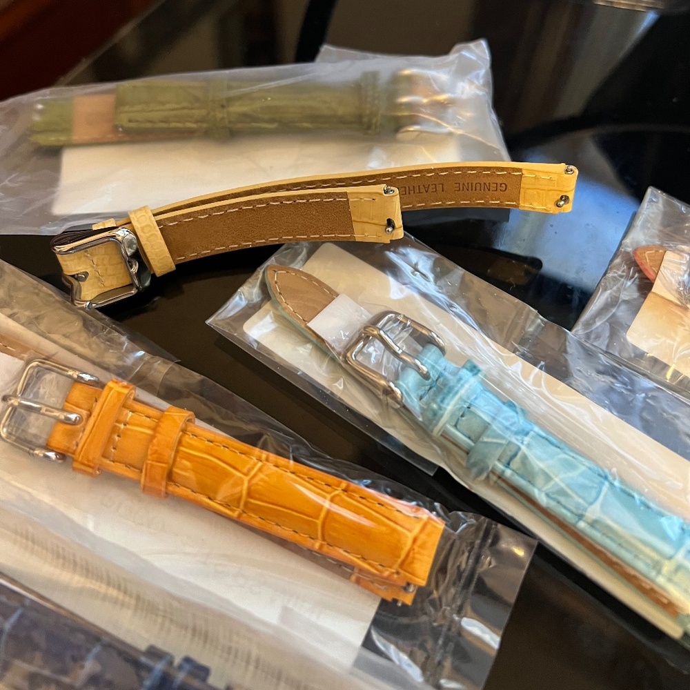 Clockwork Synergy 7 leather  bands for mini Phillip Stein Tesla watches